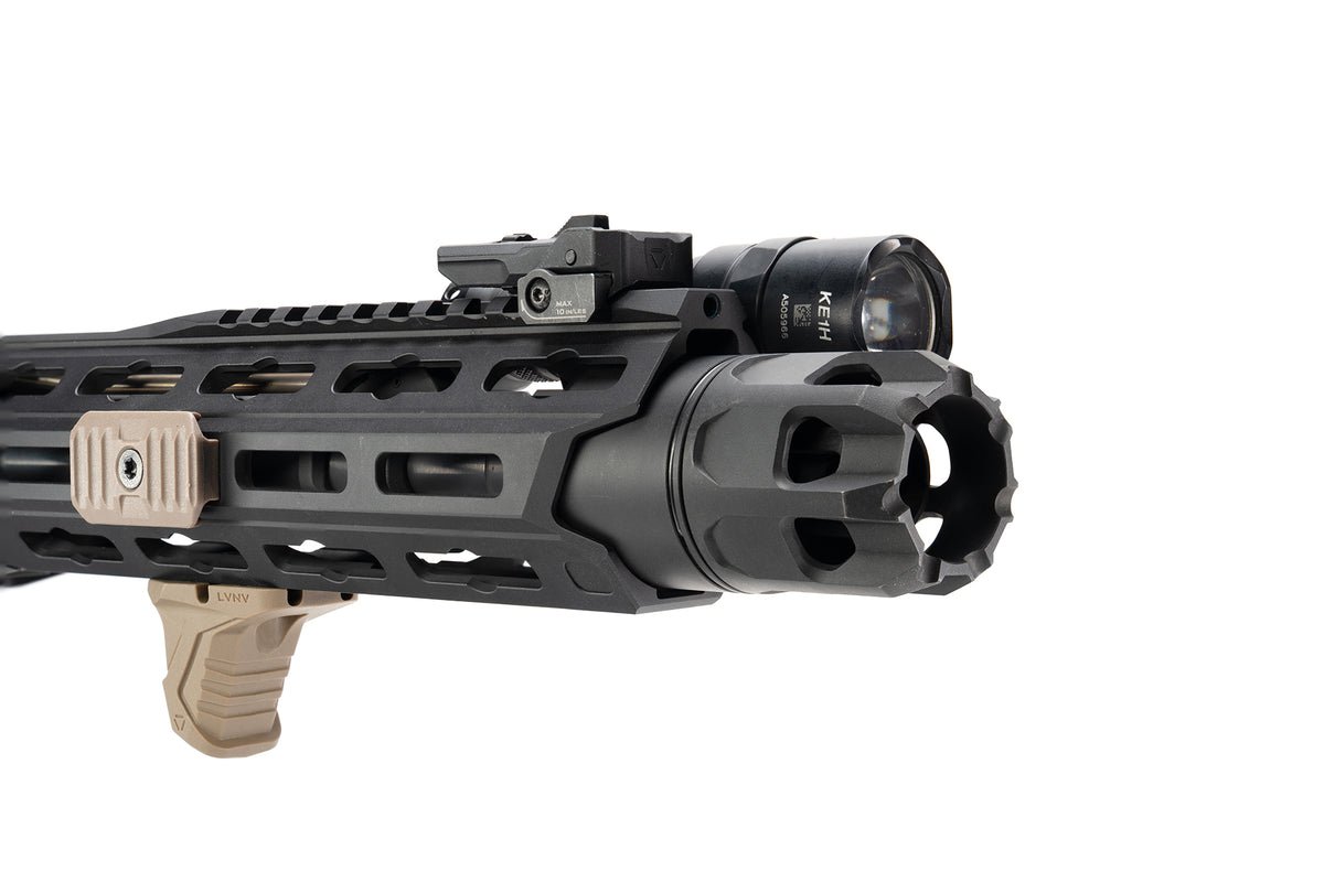Oppressor Quick Detach Blast Shield para Compensadores y Frenos de Boca